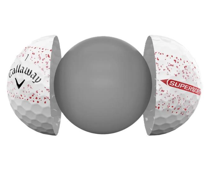Callaway Supersoft Splatter 360 Red golfové míčky