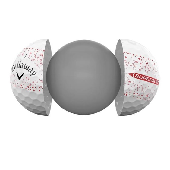 Callaway Supersoft Splatter 360 Red golfové míčky