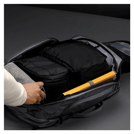 Ogio Pace Pro Max 45L Travel Pack, grey pinstripe
