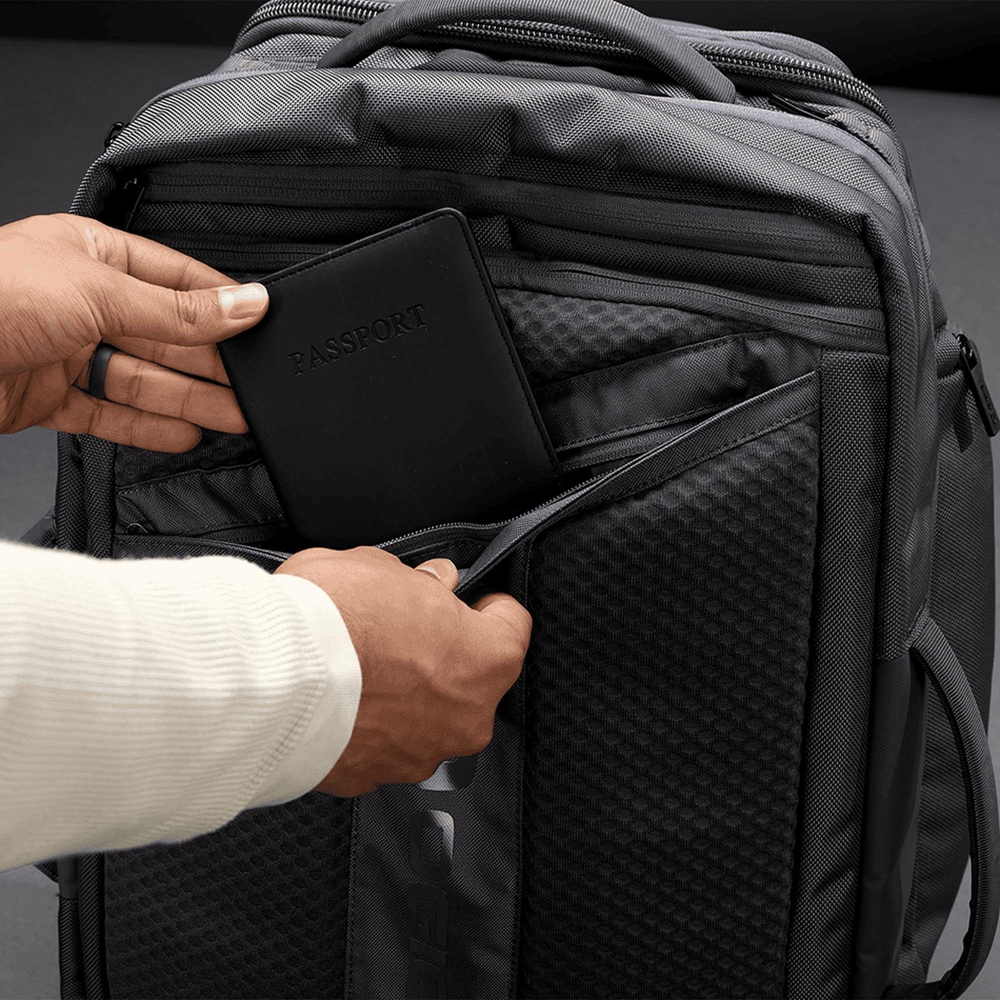 Ogio Pace Pro Max 45L Travel Pack, grey pinstripe