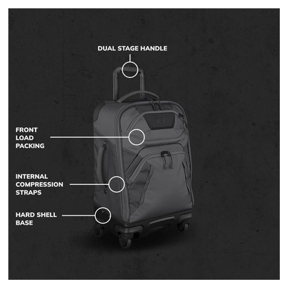 Ogio Renegade 22" 4-Wheel Travel 33L cestovní taška, titanium