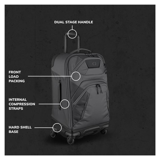 Ogio Renegade 26" 4-Wheel Travel 52L cestovní taška, titanium