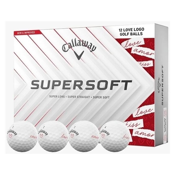 LIMITED - Callaway Supersoft golfové míčky, LOVE