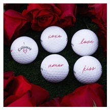 LIMITED - Callaway Supersoft golfové míčky, LOVE