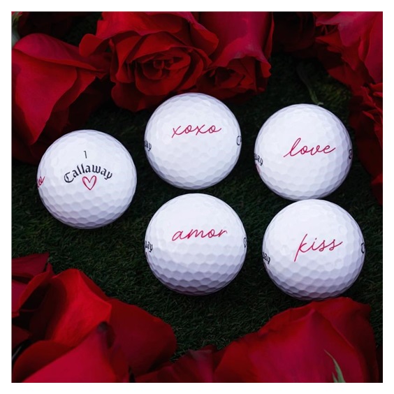 LIMITED - Callaway Supersoft golfové míčky, LOVE