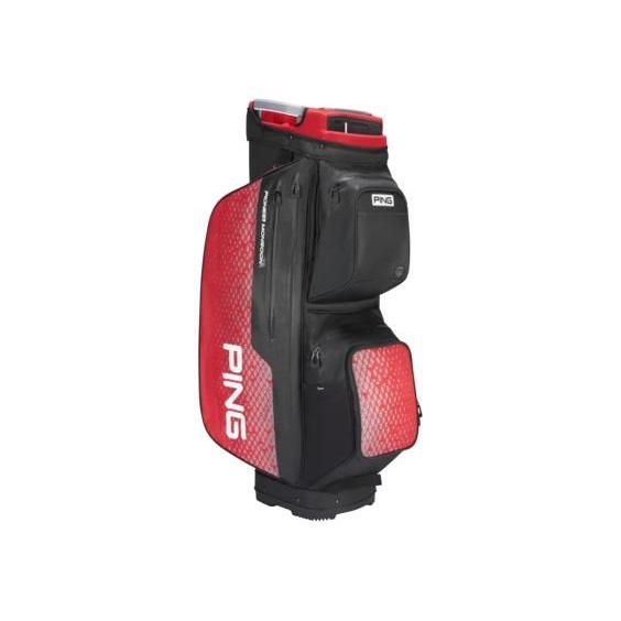 Ping Pioneer Monsoon cart bag, černo/červený