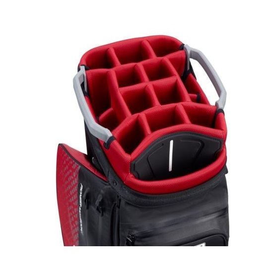 Ping Pioneer Monsoon cart bag, černo/červený