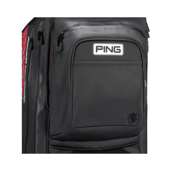Ping Pioneer Monsoon cart bag, černo/červený