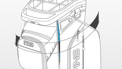 Ping Traverse cart bag, černý