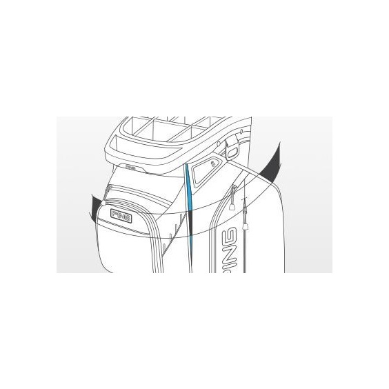 Ping Traverse cart bag, černý