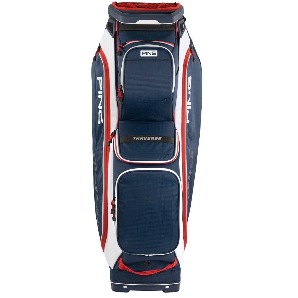 Ping Traverse cart bag, modro/bílo/červený