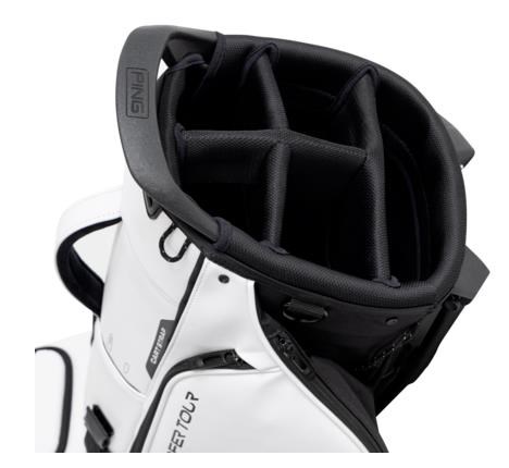 Ping Hoofer Tour stand bag, bílo/černý