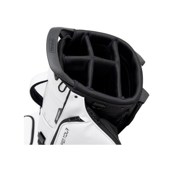 Ping Hoofer Tour stand bag, bílo/černý