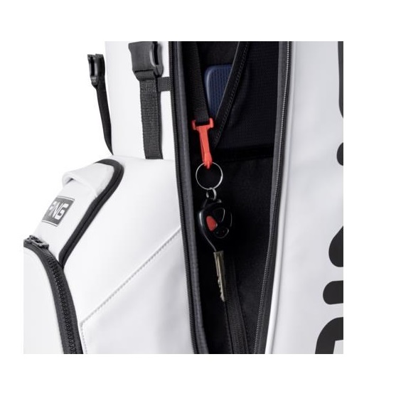 Ping Hoofer Tour stand bag, bílo/černý