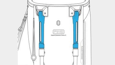 Ping Hoofer Monsoon stand bag, černo/modrý