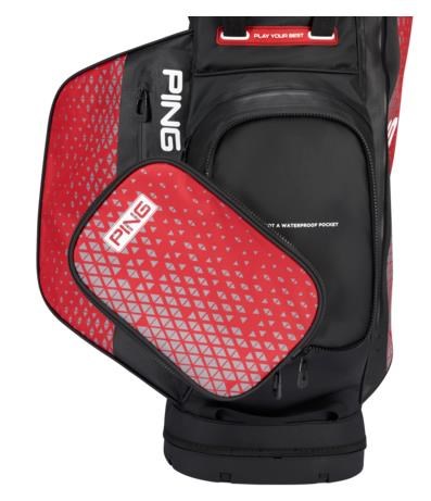 Ping Hoofer Monsoon stand bag, černo/červený