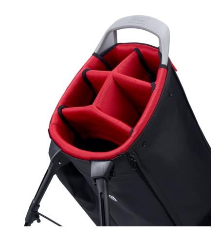 Ping Hoofer Monsoon stand bag, černo/červený