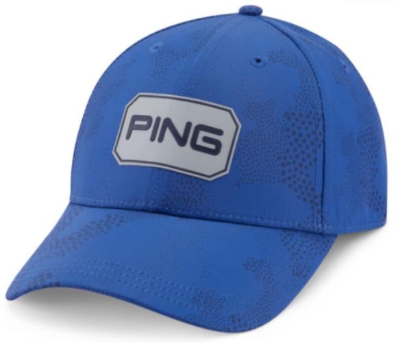 Ping Textured Camo pánská golfová čepice, mid blue multi