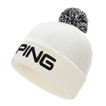 PING Classic Bobble pánská zimní čepice, bílá