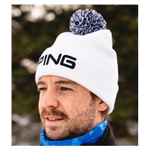 PING Classic Bobble pánská zimní čepice, bílá