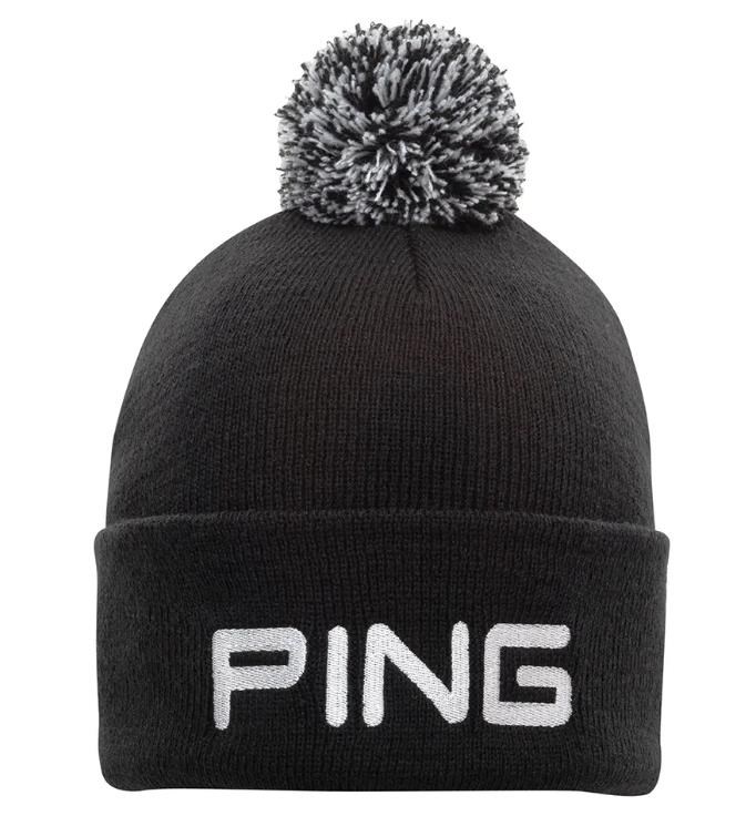PING Classic Bobble pánská zimní čepice, černá