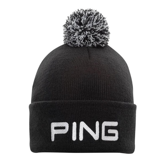 PING Classic Bobble pánská zimní čepice, černá