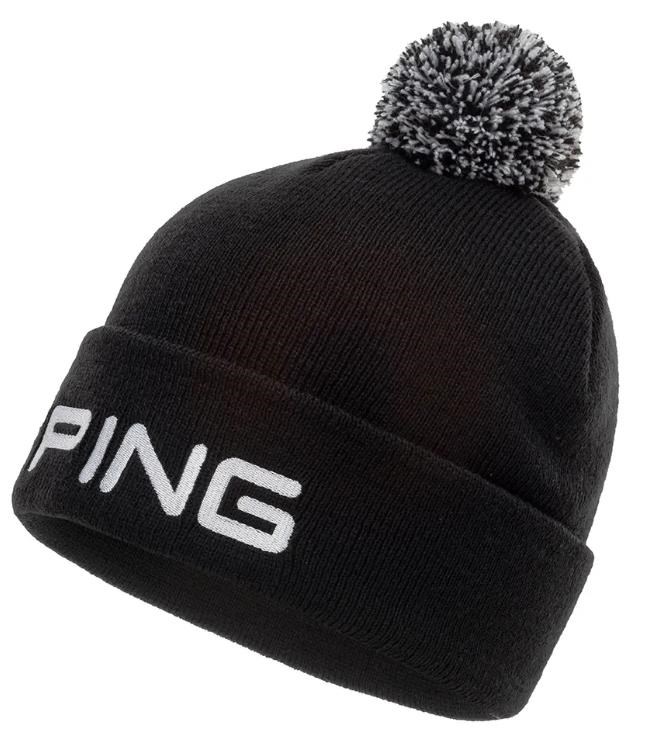PING Classic Bobble pánská zimní čepice, černá
