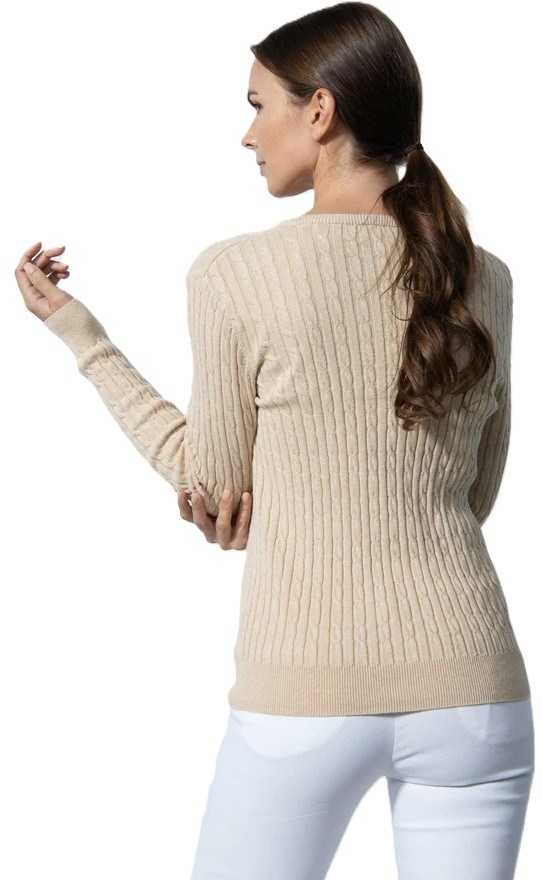 Daily Sports MADELENE V- neck dámský svetr, béžový