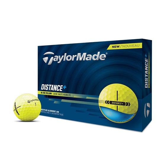 TaylorMade Distance+ golfové míčky, žluté