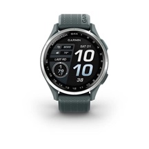 Garmin Approach S44 golfové GPS hodinky, hliníková luneta Silver, silikonový řemínek Twilight