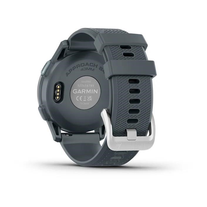 Garmin Approach S44 golfové GPS hodinky, hliníková luneta Silver, silikonový řemínek Twilight