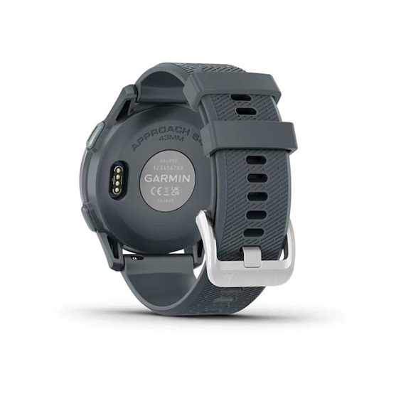 Garmin Approach S44 golfové GPS hodinky, hliníková luneta Silver, silikonový řemínek Twilight