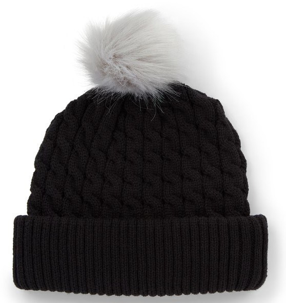 Titleist Cable Knit Pom Pom dámská zimní čepice, černá
