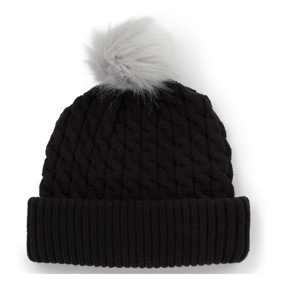 Titleist Cable Knit Pom Pom dámská zimní čepice, černá