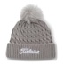 Titleist Cable Knit Pom Pom dámská zimní čepice, šedá