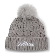 Titleist Cable Knit Pom Pom dámská zimní čepice, šedá