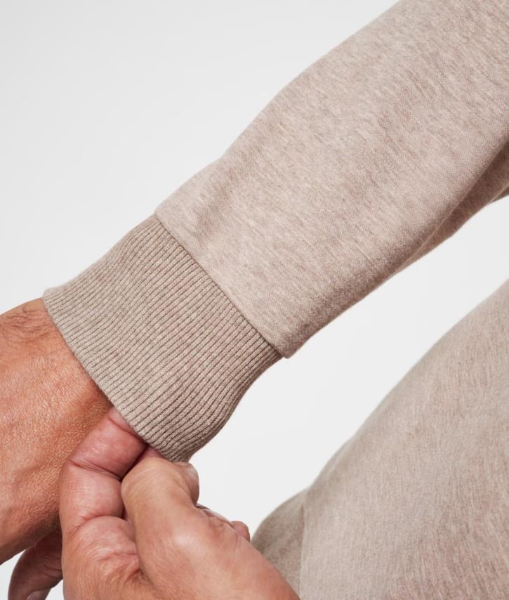 Travis Mathew CLOUD QUARTER ZIP 2.0 pánská fleecová mikina, béžová