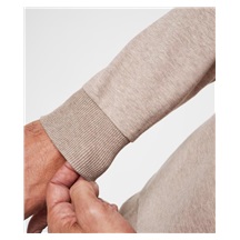 Travis Mathew CLOUD QUARTER ZIP 2.0 pánská fleecová mikina, béžová