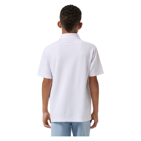 Travis Mathew Good Good Flourish dětské polo, bílé