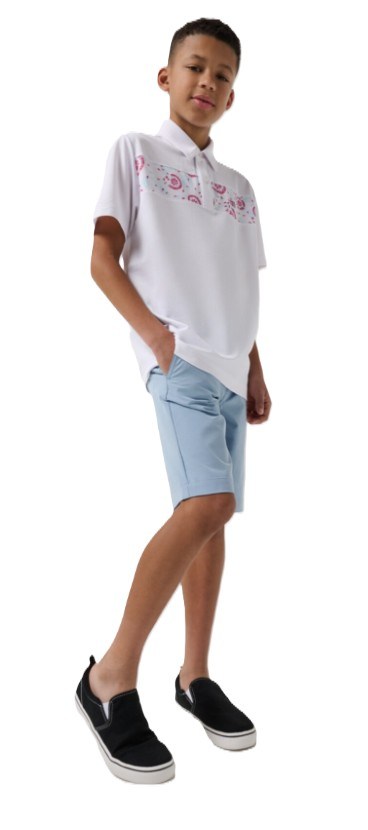 Travis Mathew Good Good Flourish dětské polo, bílé