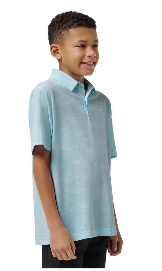 Travis Mathew TROPICAL ROAD dětské polo, modré