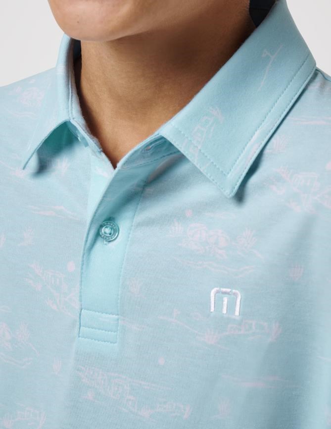 Travis Mathew TROPICAL ROAD dětské polo, modré