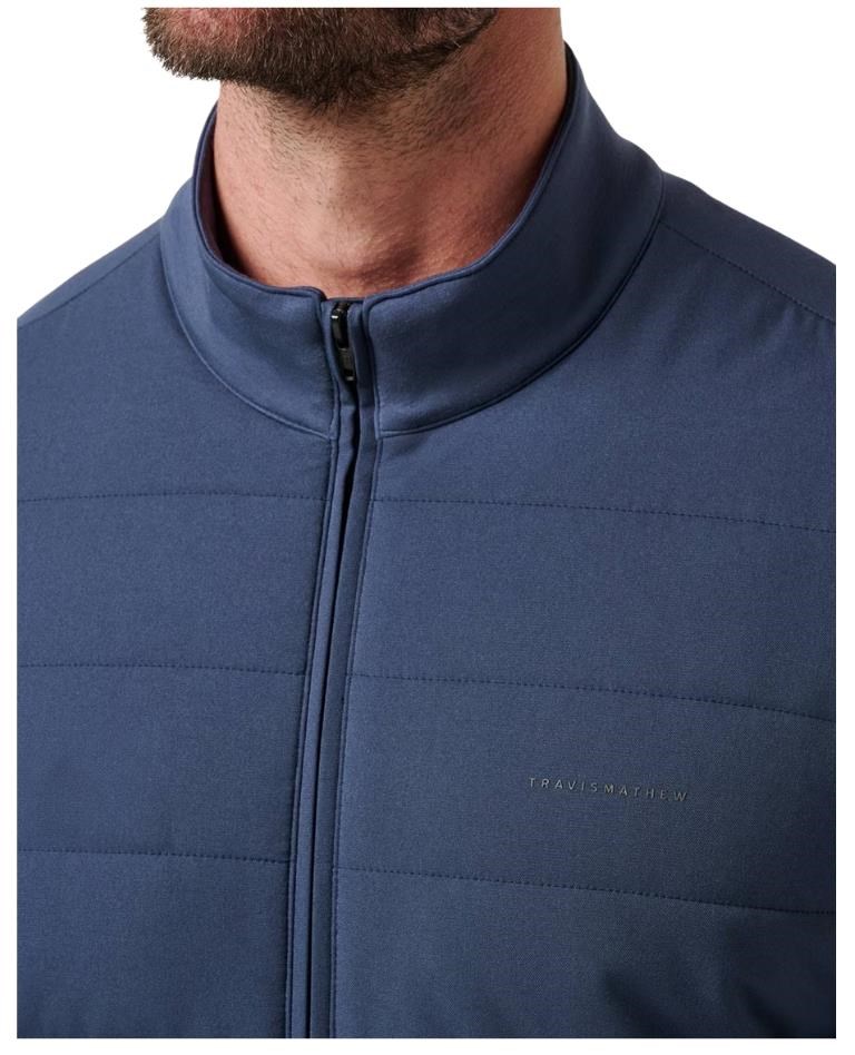 Travis Mathew Point of Sail Full-Zip pánská bunda, mood indigo