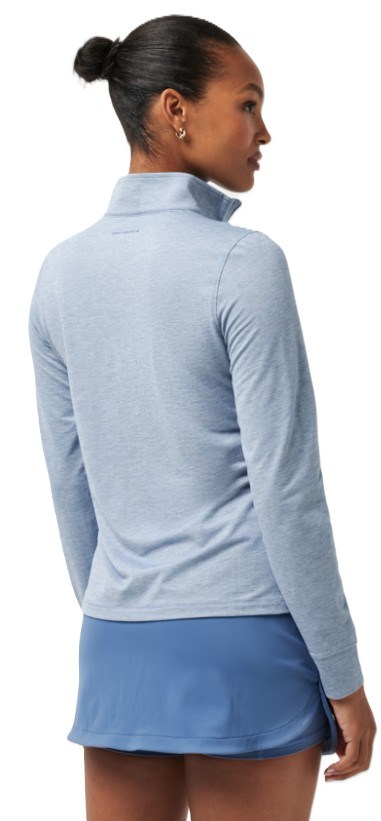 Travis Mathew Featherweightt Active zip long sleeve dámské polo, modré