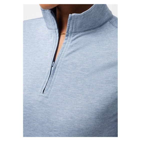 Travis Mathew Featherweightt Active zip long sleeve dámské polo, modré