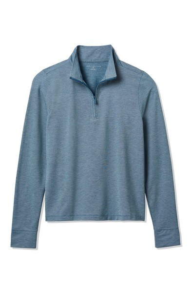 Travis Mathew Featherweightt Active zip long sleeve dámské polo, modré