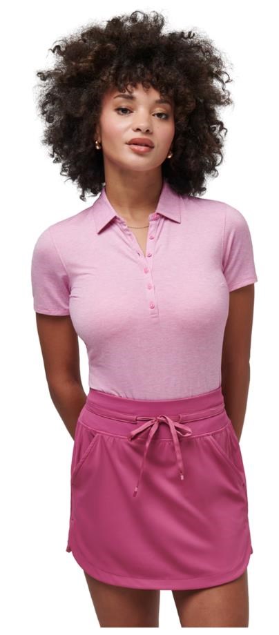 Travis Mathew Featherweight Active dámské polo, heather red violet