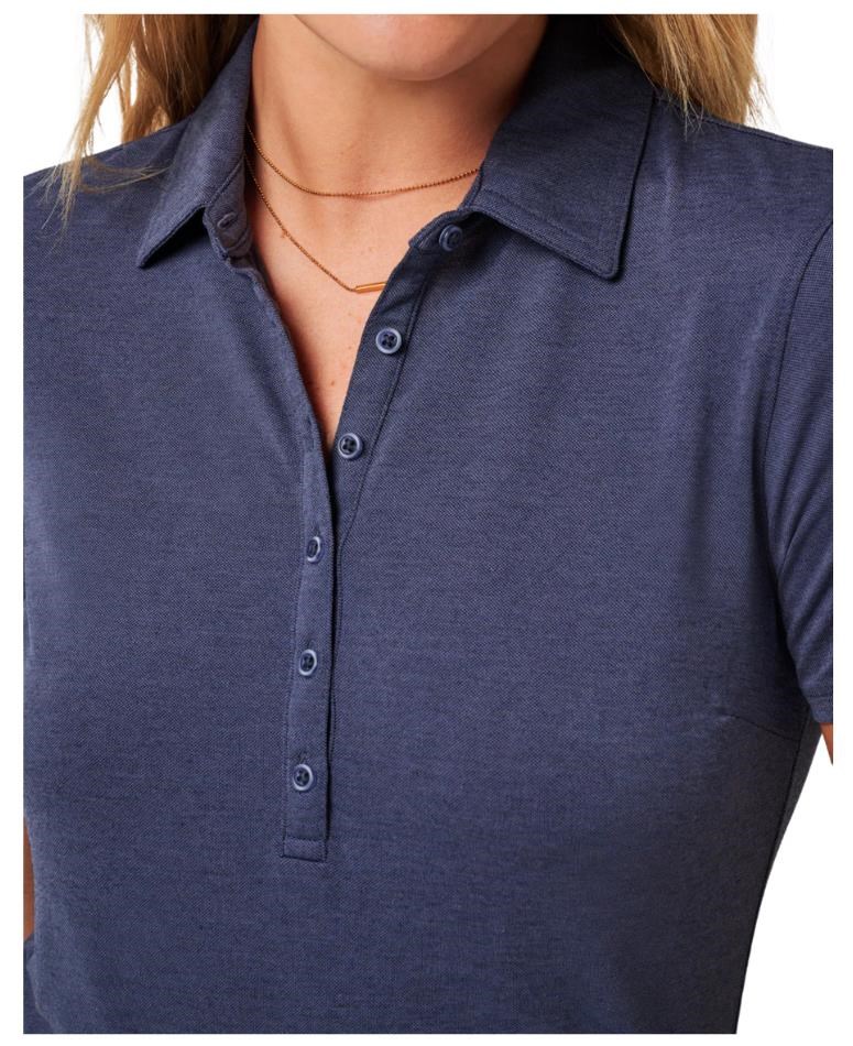 Travis Mathew Featherweight Active dámské polo, heather navy blazer