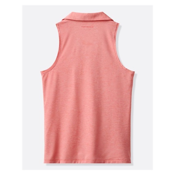 Travis Mathew Featherweight Active dámské polo bez rukávů, lososové