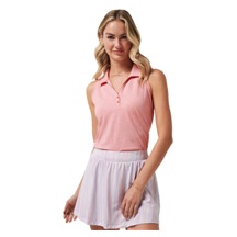 Travis Mathew Featherweight Active dámské polo bez rukávů, lososové